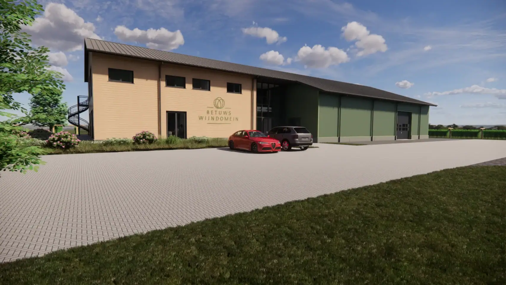 Nieuwbouw van JCVANKESSEL BOUW bij Betuws Wijndomein in Nederland.