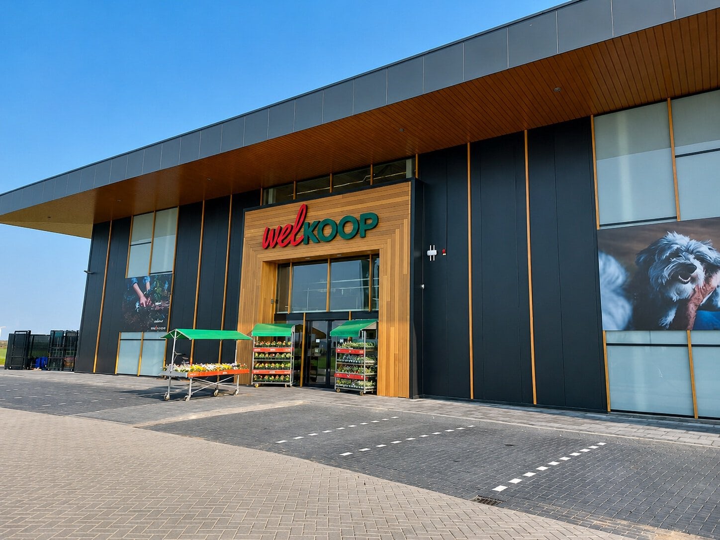 Welkoop Zeewolde supermarkt met gevelreclame en ingang.
